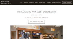 Desktop Screenshot of parkwestsalon.com
