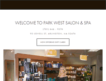 Tablet Screenshot of parkwestsalon.com